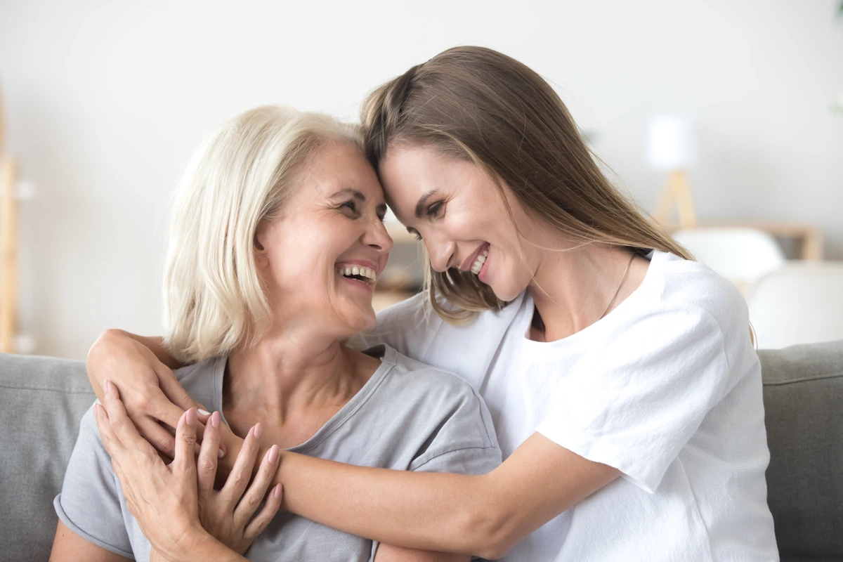 Happy,Loving,Older,Mature,Mother,And,Grown,Millennial,Daughter,Laughing Preventative Dentistry Near Me