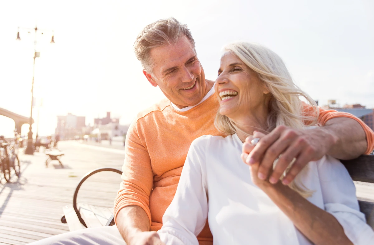 Happy,And,Beautiful,Senior,Couple,Spending,Time,At,The,Beach. restorative dentist Paso Robles