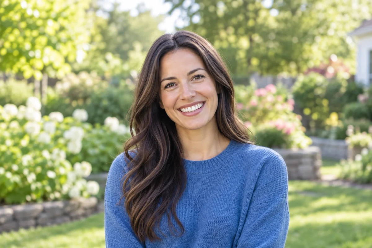 Person smiling at the camera outdoors