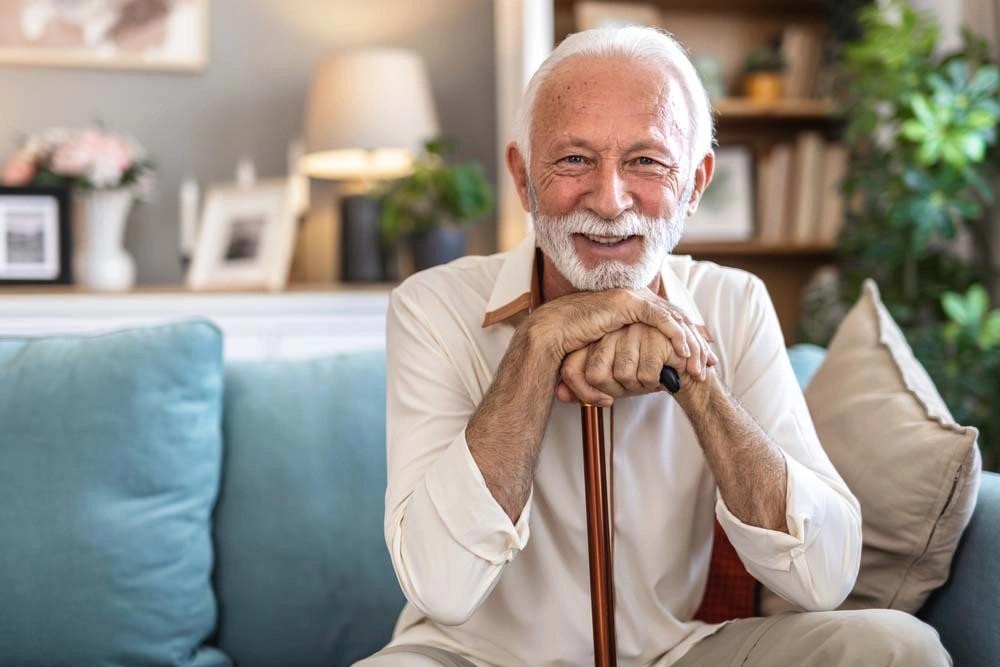 Older man smiling
